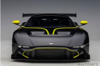 ASTON MARTIN VULCAN 2015 (MATT BLACK/LIME GREEN STRIPES) (COMPOSITE MODEL/FULL OPENINGS) AUTOart 1:18