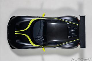 ASTON MARTIN VULCAN 2015 (MATT BLACK/LIME GREEN STRIPES) (COMPOSITE MODEL/FULL OPENINGS) AUTOart 1:18