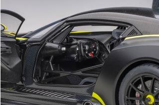 ASTON MARTIN VULCAN 2015 (MATT BLACK/LIME GREEN STRIPES) (COMPOSITE MODEL/FULL OPENINGS) AUTOart 1:18