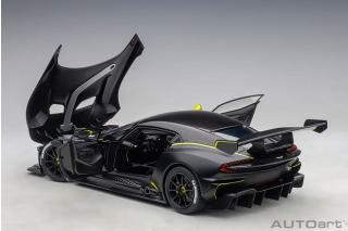 ASTON MARTIN VULCAN 2015 (MATT BLACK/LIME GREEN STRIPES) (COMPOSITE MODEL/FULL OPENINGS) AUTOart 1:18