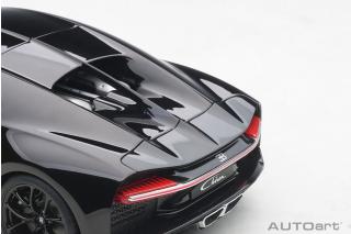 BUGATTI CHIRON 2017 (JAUNE MOLSHEIM YELLOW/NOCTURNE BLACK) (COMPOSITE MODEL/FULL OPENINGS + WORKABLE REAR SPOILER) AUTOart 1:18
