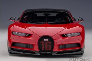 Bugatti Chiron Sport 2019 (italian red/carbon) (composite model/full openings + workable rear spoiler) AUTOart 1:18