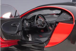 Bugatti Chiron Sport 2019 (italian red/carbon) (composite model/full openings + workable rear spoiler) AUTOart 1:18