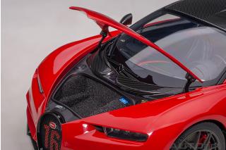 Bugatti Chiron Sport 2019 (italian red/carbon) (composite model/full openings + workable rear spoiler) AUTOart 1:18