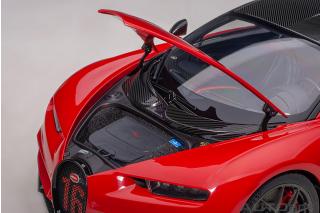 Bugatti Chiron Sport 2019 (italian red/carbon) (composite model/full openings + workable rear spoiler) AUTOart 1:18