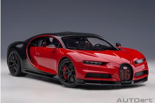 Bugatti Chiron Sport 2019 (italian red/carbon) (composite model/full openings + workable rear spoiler) AUTOart 1:18