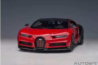 Bugatti Chiron Sport 2019 (italian red/carbon) (composite model/full openings + workable rear spoiler) AUTOart 1:18