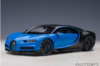 Bugatti Chiron Sport 2019 (french racing blue/carbon) (composite model/full openings + workable rear spoiler)  AUTOart 1:18