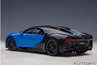 Bugatti Chiron Sport 2019 (french racing blue/carbon) (composite model/full openings + workable rear spoiler)  AUTOart 1:18