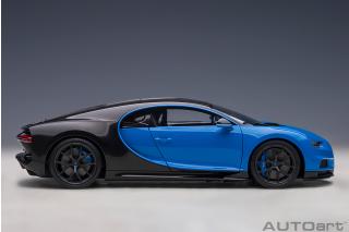 Bugatti Chiron Sport 2019 (french racing blue/carbon) (composite model/full openings + workable rear spoiler)  AUTOart 1:18