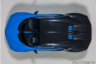 Bugatti Chiron Sport 2019 (french racing blue/carbon) (composite model/full openings + workable rear spoiler)  AUTOart 1:18