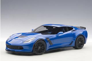 Chevrolet Corvette C7 Z06 (laguna blue tintcoat/ black rims) 2014 (composite model/full openings) AUTOart 1:18