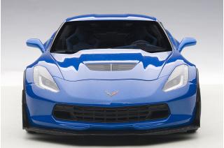 Chevrolet Corvette C7 Z06 (laguna blue tintcoat/ black rims) 2014 (composite model/full openings) AUTOart 1:18