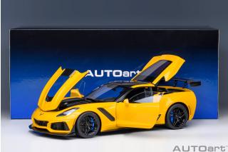 Chevrolet Corvette ZR1 2019 (Corvette racing yellow tintcoat) (composite model/full openings) AUTOart 1:18 Composite