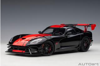 Dodge Viper \"1:28 Special Edition\" ACR 2017 (black/ red stripes) (composite model/full openings) AUTOart 1:18