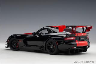 Dodge Viper \"1:28 Special Edition\" ACR 2017 (black/ red stripes) (composite model/full openings) AUTOart 1:18