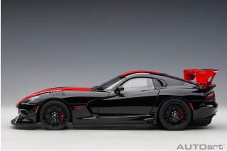 Dodge Viper \"1:28 Special Edition\" ACR 2017 (black/ red stripes) (composite model/full openings) AUTOart 1:18