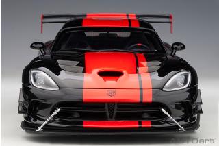 Dodge Viper \"1:28 Special Edition\" ACR 2017 (black/ red stripes) (composite model/full openings) AUTOart 1:18