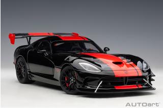 Dodge Viper \"1:28 Special Edition\" ACR 2017 (black/ red stripes) (composite model/full openings) AUTOart 1:18