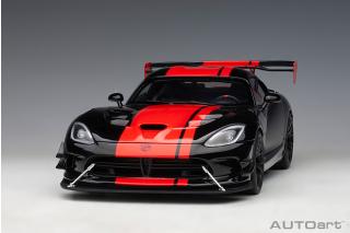 Dodge Viper \"1:28 Special Edition\" ACR 2017 (black/ red stripes) (composite model/full openings) AUTOart 1:18