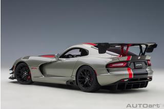 Dodge Viper ACR 2017 (billet silver metallic/black stripes) (composite model/full openings) AUTOart 1:18