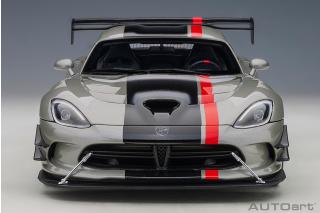 Dodge Viper ACR 2017 (billet silver metallic/black stripes) (composite model/full openings) AUTOart 1:18