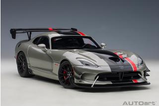 Dodge Viper ACR 2017 (billet silver metallic/black stripes) (composite model/full openings) AUTOart 1:18