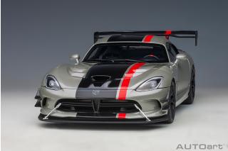 Dodge Viper ACR 2017 (billet silver metallic/black stripes) (composite model/full openings) AUTOart 1:18