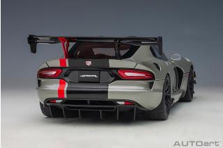 Dodge Viper ACR 2017 (billet silver metallic/black stripes) (composite model/full openings) AUTOart 1:18