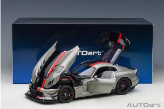 Dodge Viper ACR 2017 (billet silver metallic/black stripes) (composite model/full openings) AUTOart 1:18