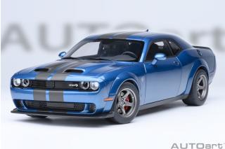 DODGE CHALLENGER SRT SUPER STOCK 2023 (FROSTBITE/BLUE) AUTOart 1:18 Composite