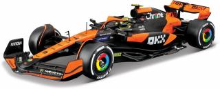 McLaren MCL38 #4 Lando Norris  Sieger Miami GP Formel 1 2024  Burago 1:24 in Plexiglasvitrine