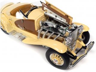 Duesenberg SSJ Speedster 1935 Yukon Gold & Chocolate Brown Auto World 1:18