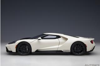 Ford GT 2022 64 Prototype Heritage Edition (winbledon white w/ antimatter blue) ( Composite model/full openings)  AUTOart 1:18