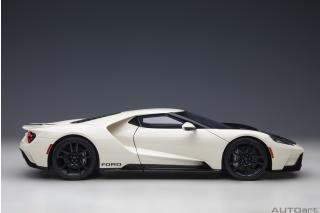 Ford GT 2022 64 Prototype Heritage Edition (winbledon white w/ antimatter blue) ( Composite model/full openings)  AUTOart 1:18