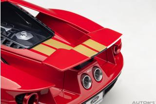 Ford GT 2022 64 Prototype Heritage Edition ALAN MANN (red w/ gold stripes) (Composite model/full openings)   AUTOart 1:18