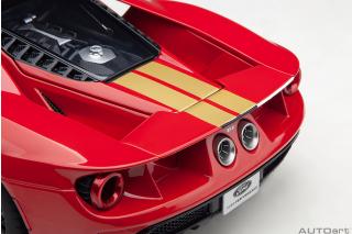 Ford GT 2022 64 Prototype Heritage Edition ALAN MANN (red w/ gold stripes) (Composite model/full openings)   AUTOart 1:18