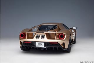 Ford GT 2022 64 Heritage Edition HOLMAN MOODY (gold w / red & white) ( Composite model/full openings)         AUTOart 1:18