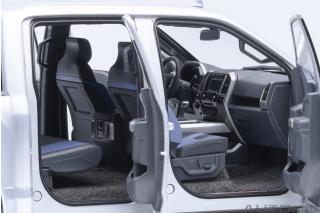 Ford F-150 Raptor Supercrew 2019 (indigot Silver) (composite model/doors and front hood openings)  AUTOart 1:18