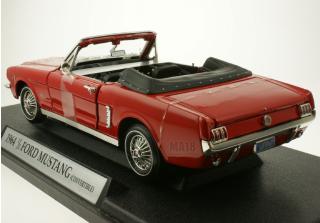 Ford Mustang convertible 1964 1/2 rot MotorMax 1:18