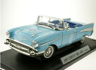 Chevy Bel Air Convertible 1957 hellblau MotorMax 1:18