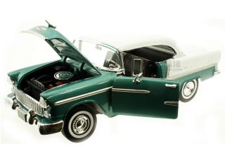 1955 Chevy Bel Air metallic grün / weiß  MotorMax 1:18