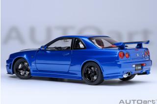 Nissan NISMO R34 GT-R Z-Tune (BABYSIDE BLUE/CARBON BONNET) AUTOart 1:18