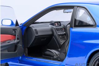 Nissan NISMO R34 GT-R Z-Tune (BABYSIDE BLUE/CARBON BONNET) AUTOart 1:18