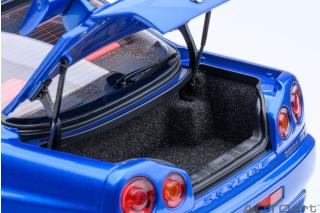 Nissan NISMO R34 GT-R Z-Tune (BABYSIDE BLUE/CARBON BONNET) AUTOart 1:18