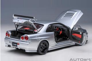 NISSAN SKYLINE GT-R (R34) Z-TUNE (Z-TUNE SILVER) AUTOart 1:18 Composite