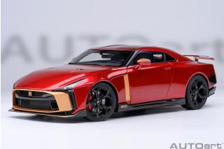 Nissan GT-R50 BY ITALDESIGN (metallic red/gold) 2020 (composite model/two doors openings, total 4 opening) AUTOart 1:18 Composite