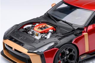 Nissan GT-R50 BY ITALDESIGN (metallic red/gold) 2020 (composite model/two doors openings, total 4 opening) AUTOart 1:18 Composite