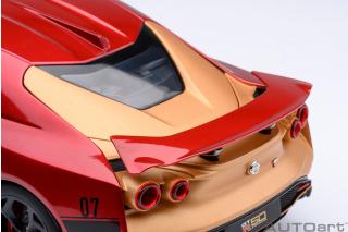 Nissan GT-R50 BY ITALDESIGN (metallic red/gold) 2020 (composite model/two doors openings, total 4 opening) AUTOart 1:18 Composite