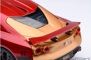 Nissan GT-R50 BY ITALDESIGN (metallic red/gold) 2020 (composite model/two doors openings, total 4 opening) AUTOart 1:18 Composite